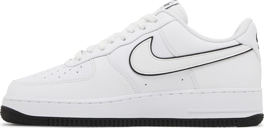 Nike Air Force 1 '07 Low White Black Outline Swoosh - DV0788-103