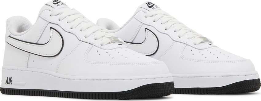 Nike Air Force 1 '07 Low White Black Outline Swoosh - DV0788-103