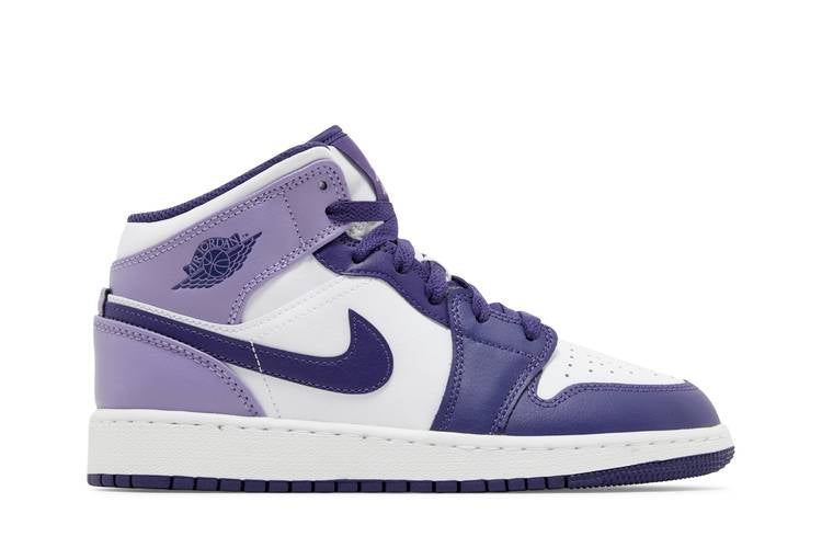  Jordan 1 Mid White Sky J Purple (GS) - DQ8423-515