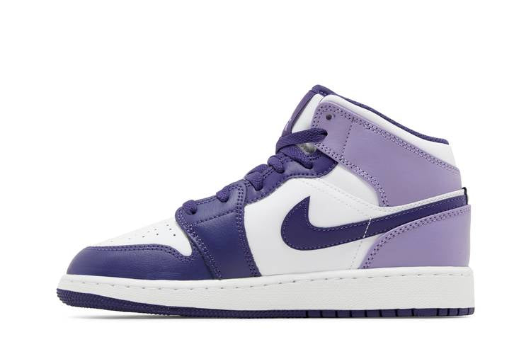  Jordan 1 Mid White Sky J Purple (GS) - DQ8423-515