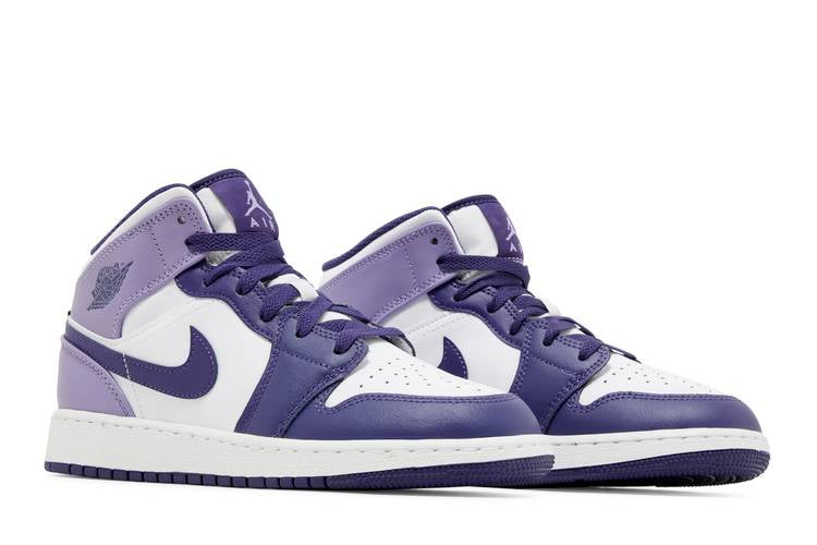  Jordan 1 Mid White Sky J Purple (GS) - DQ8423-515