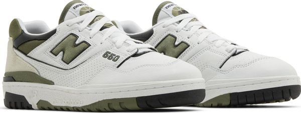 New Balance 550 White Dark Olivine - BB550DOB