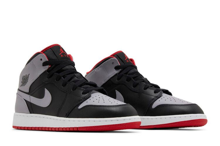 Air Jordan 1 Mid Cement Grey Red (GS) - DQ8423-006