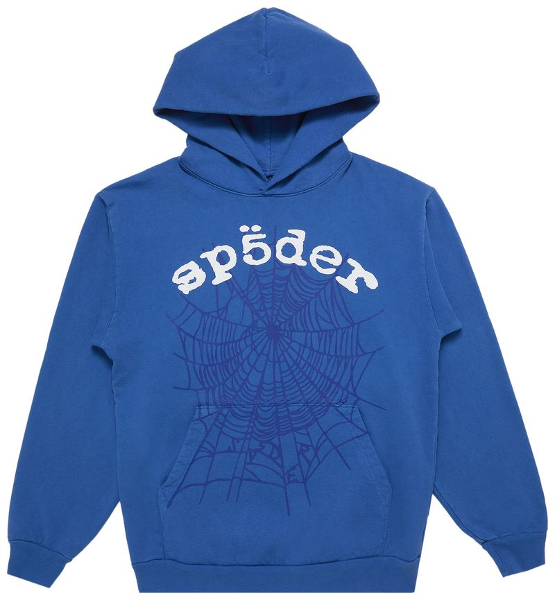 Sp5der Legacy Hoodie Blue  - M01SS001W2BW