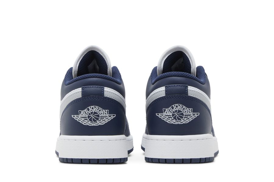 Jordan 1 Low Wolf Grey Midnight Navy - 553558-141