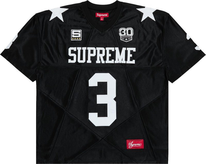 Supreme Star Football Jersey Black  - FW24StarBLK