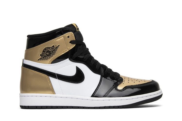 Jordan 1 Retro High NRG Patent Gold Toe  - 861428-007