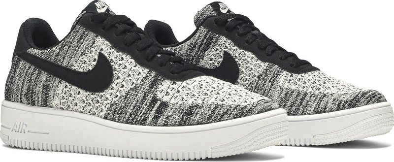 Nike Air Force 1 Flyknit 2 Black Pure Platinum -  AV3042-001