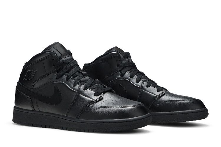 Air Jordan 1 Mid Triple Black - 554724-091