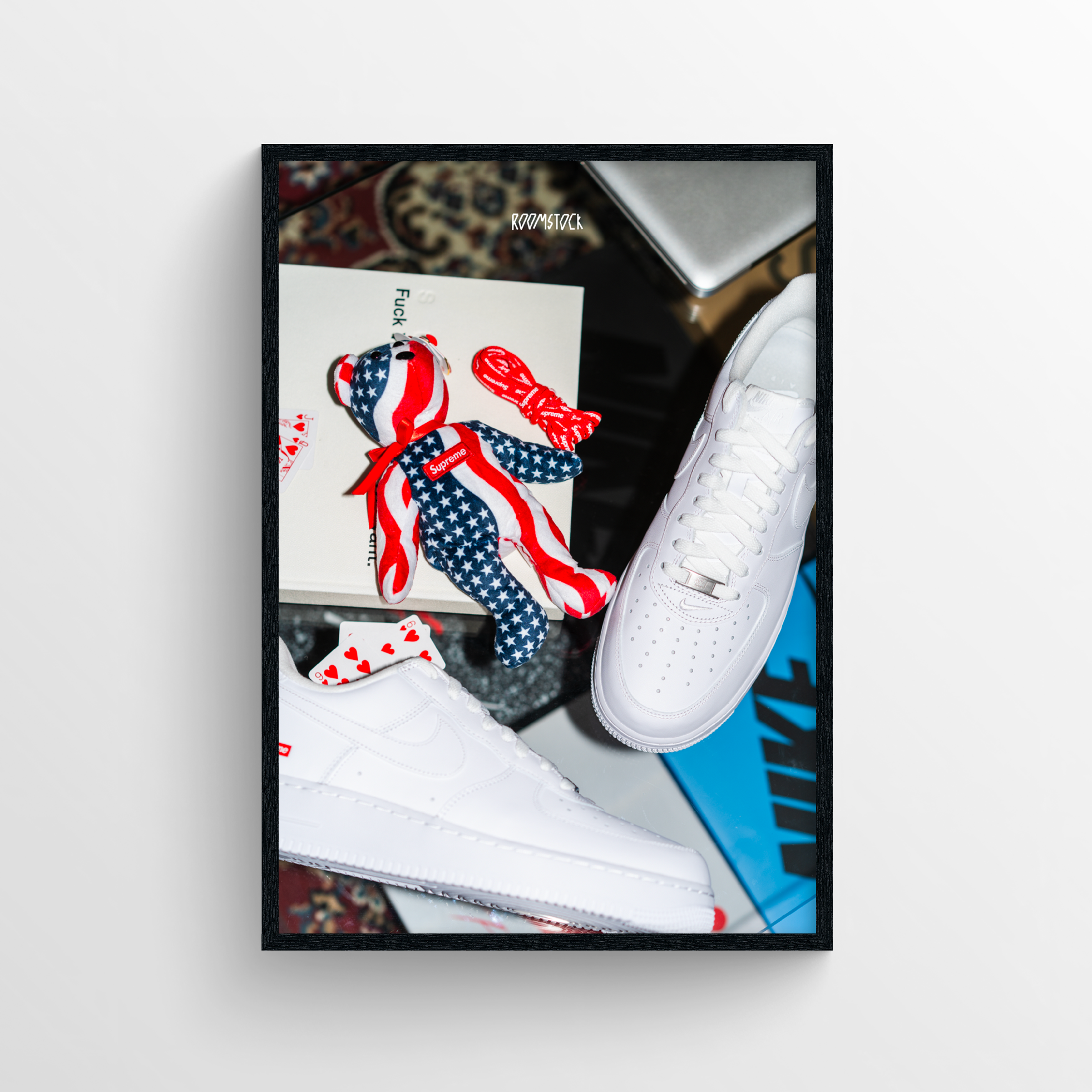 ROOMSTOCK Poster - Nike Air Force 1 Low Supreme White - 8423/A4