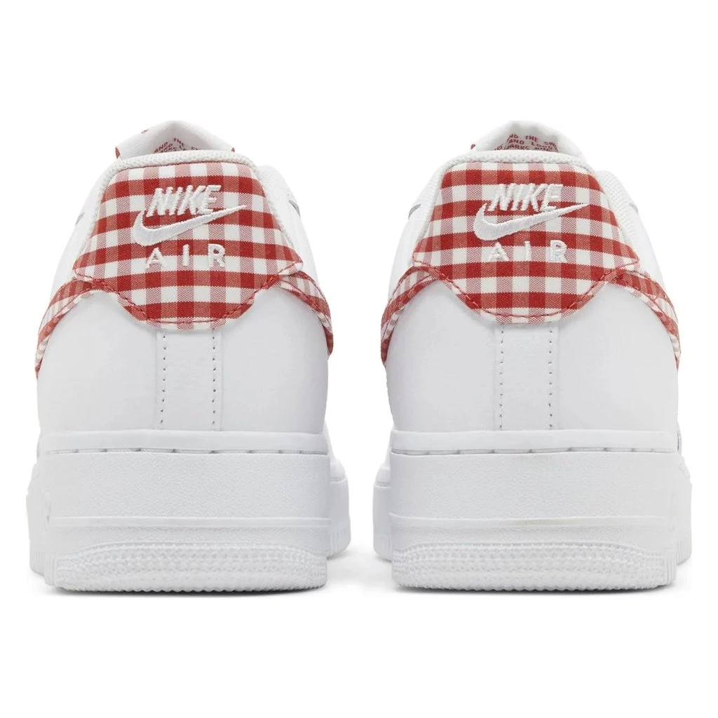 Nike Air Force 1 Low '07 Essential White Mystic Red Gingham - DZ2784-101