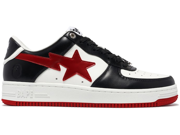 A Bathing Ape Bape Sta #3 M2 White Black Red  -  1K30-191-303-BLK/1K30-291-303-BLK/001FWK301303_BLK