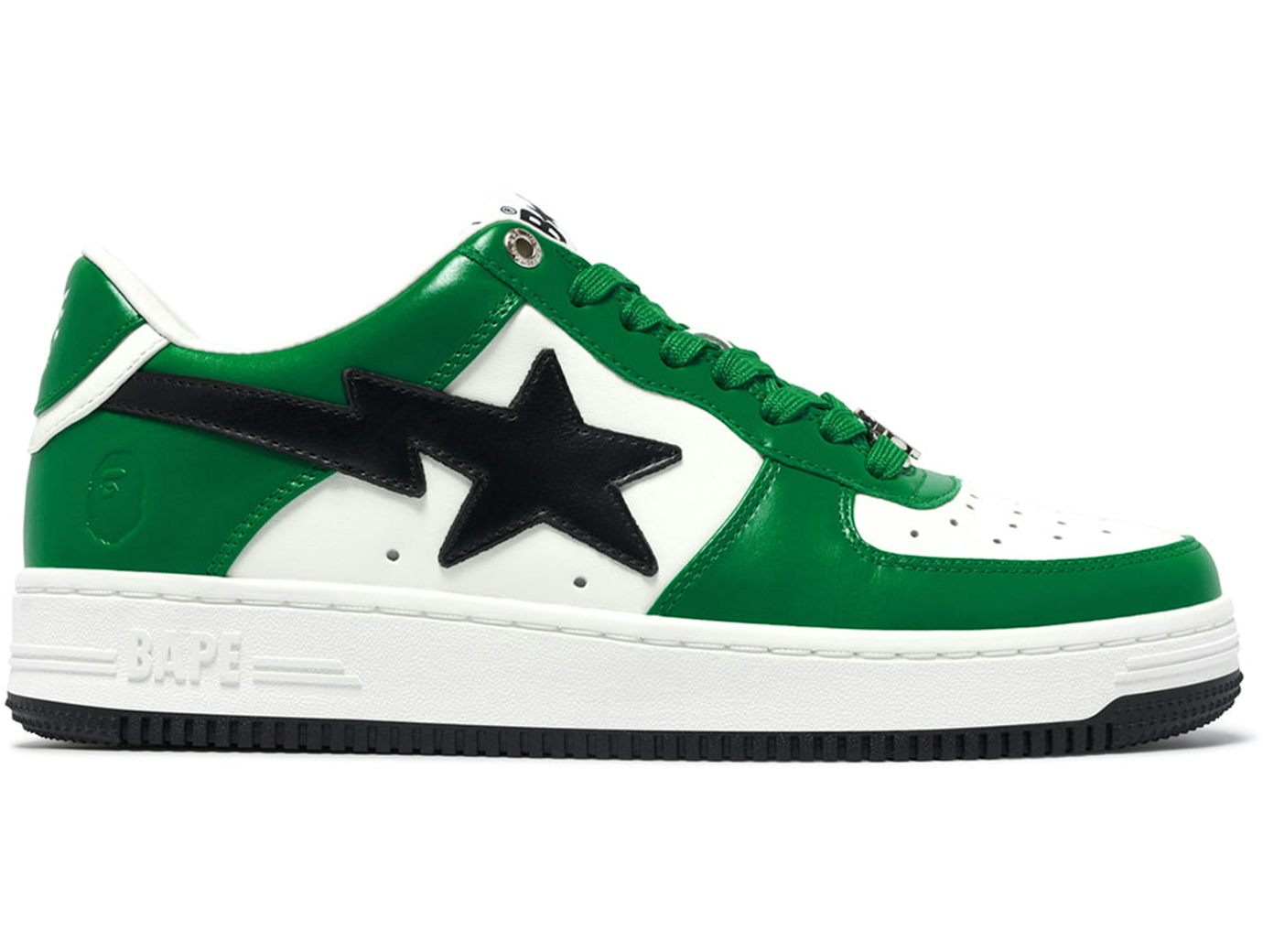 A Bathing Ape Bape Sta #3 M2 White Green Black  - 1K30-191-303-GRN