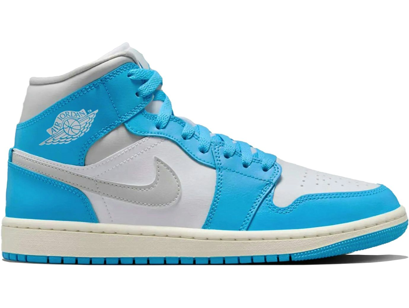 Jordan 1 Mid Dark Powder Blue White Sail Neutral Grey (W)  - BQ6472-400