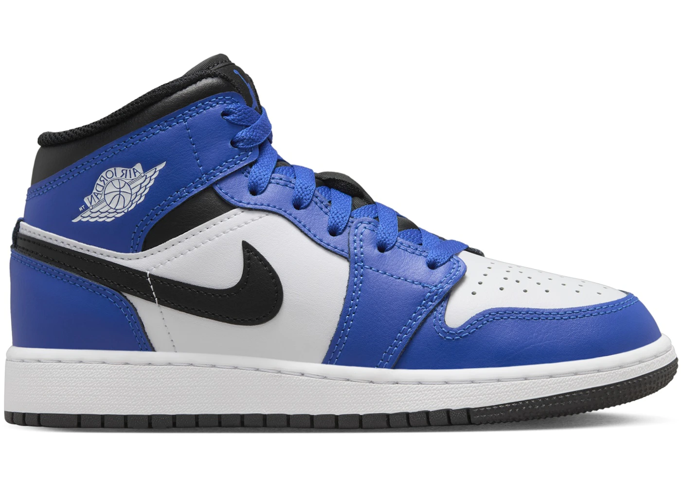 Jordan 1 Mid Game Royal White Black (GS) - DQ8423-402