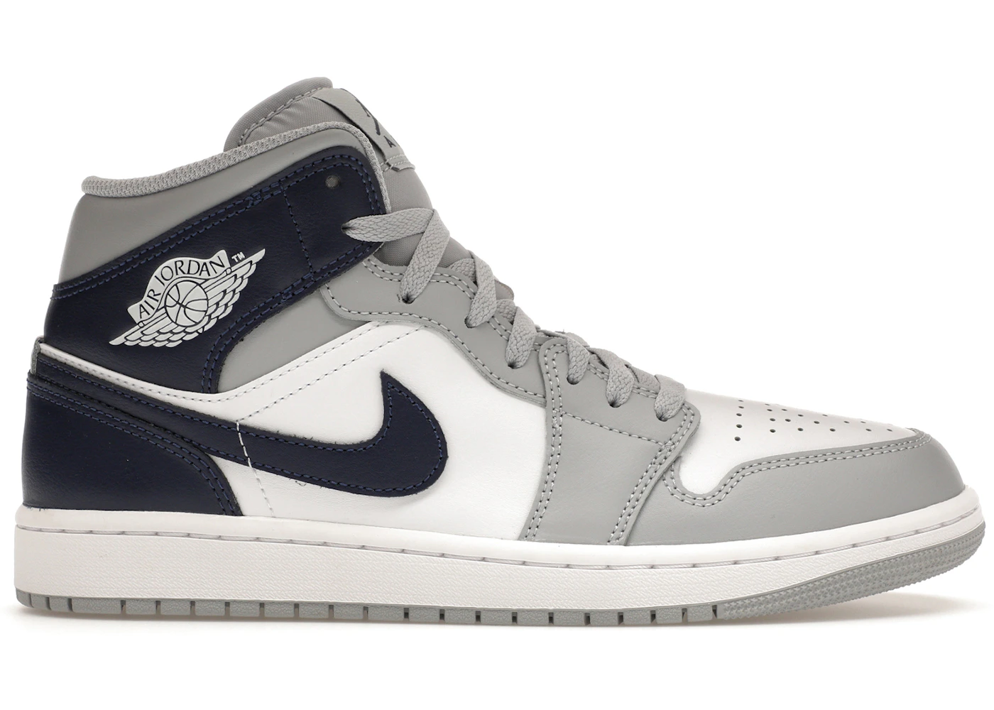 Jordan 1 Mid Wolf Grey Midnight Navy  -  DQ8426-104