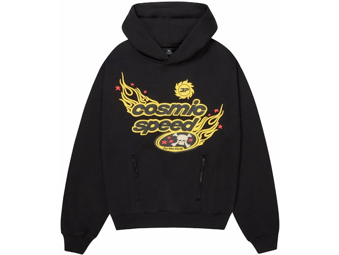 Broken Planet Cosmic Speed Hoodie Midnight Black  - BPSHOODIEMB