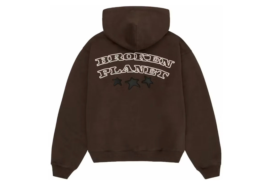 Broken Planet Out Of Service Hoodie Brown - BR0KEN - S3RV1CE