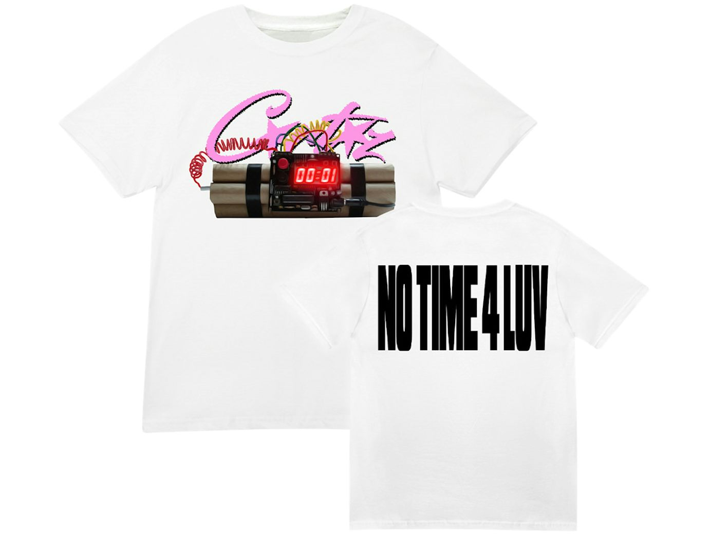 Corteiz No Time 4 Luv Tee White - CORTE1Z - TIM3