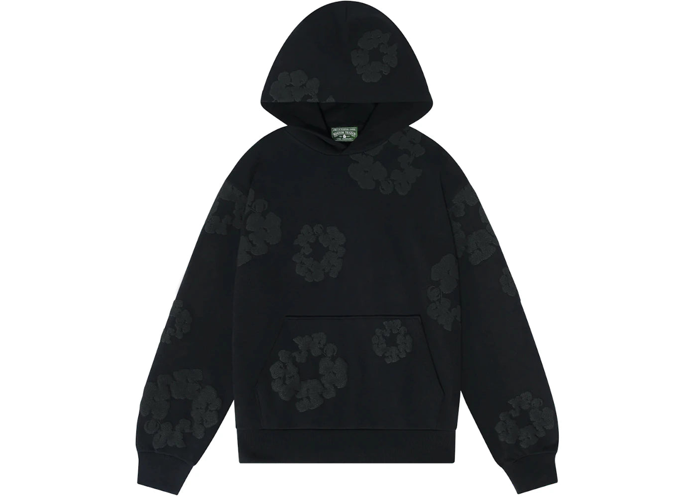 Denim Tears Cotton Wreath Hoodie Black Monochrome  - DT-DTCWHB-BLACKMONOCHROME