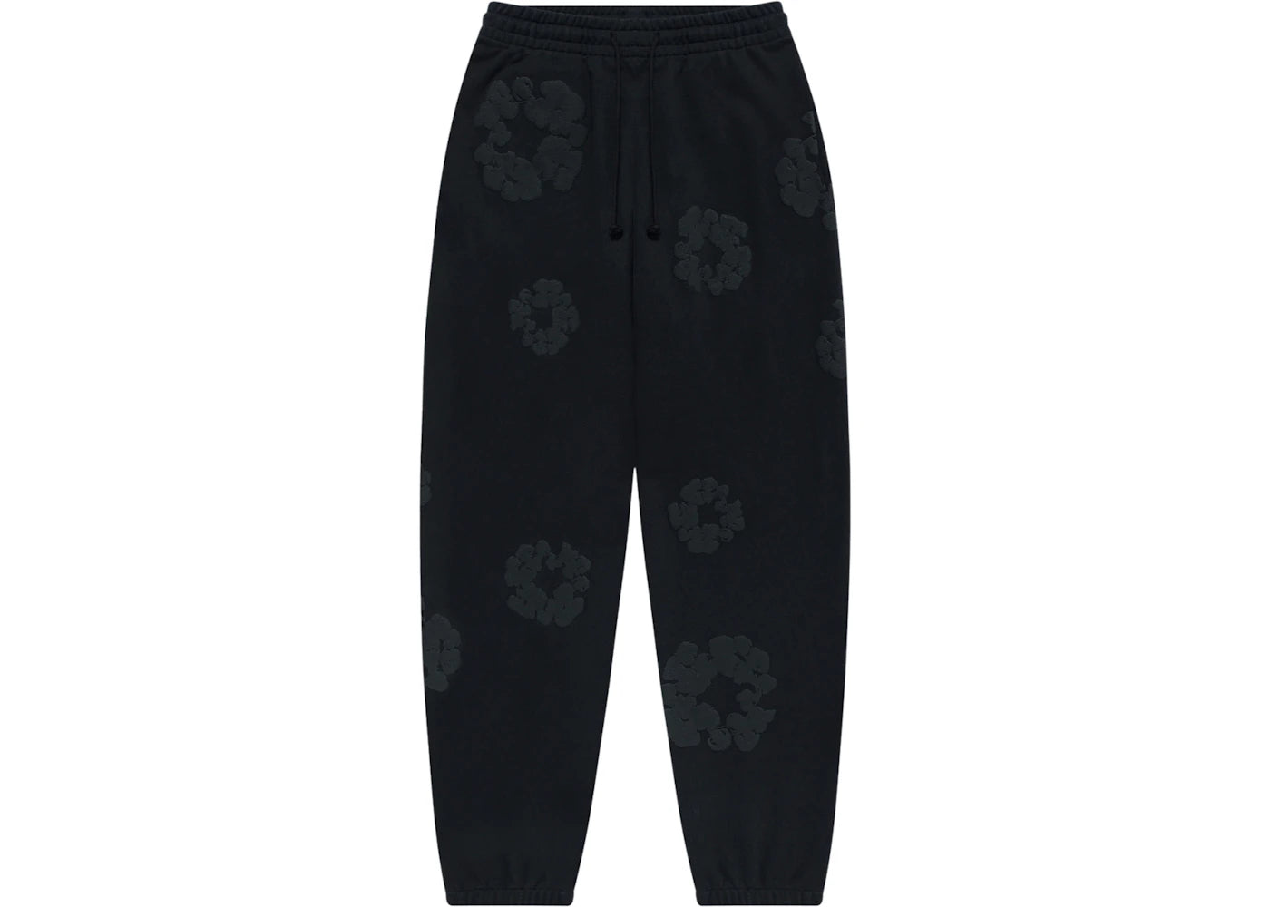 Denim Tears Cotton Wreath Sweatpants Black Monochrome  - DT-DTCWSB-BLACKMONOCHROME