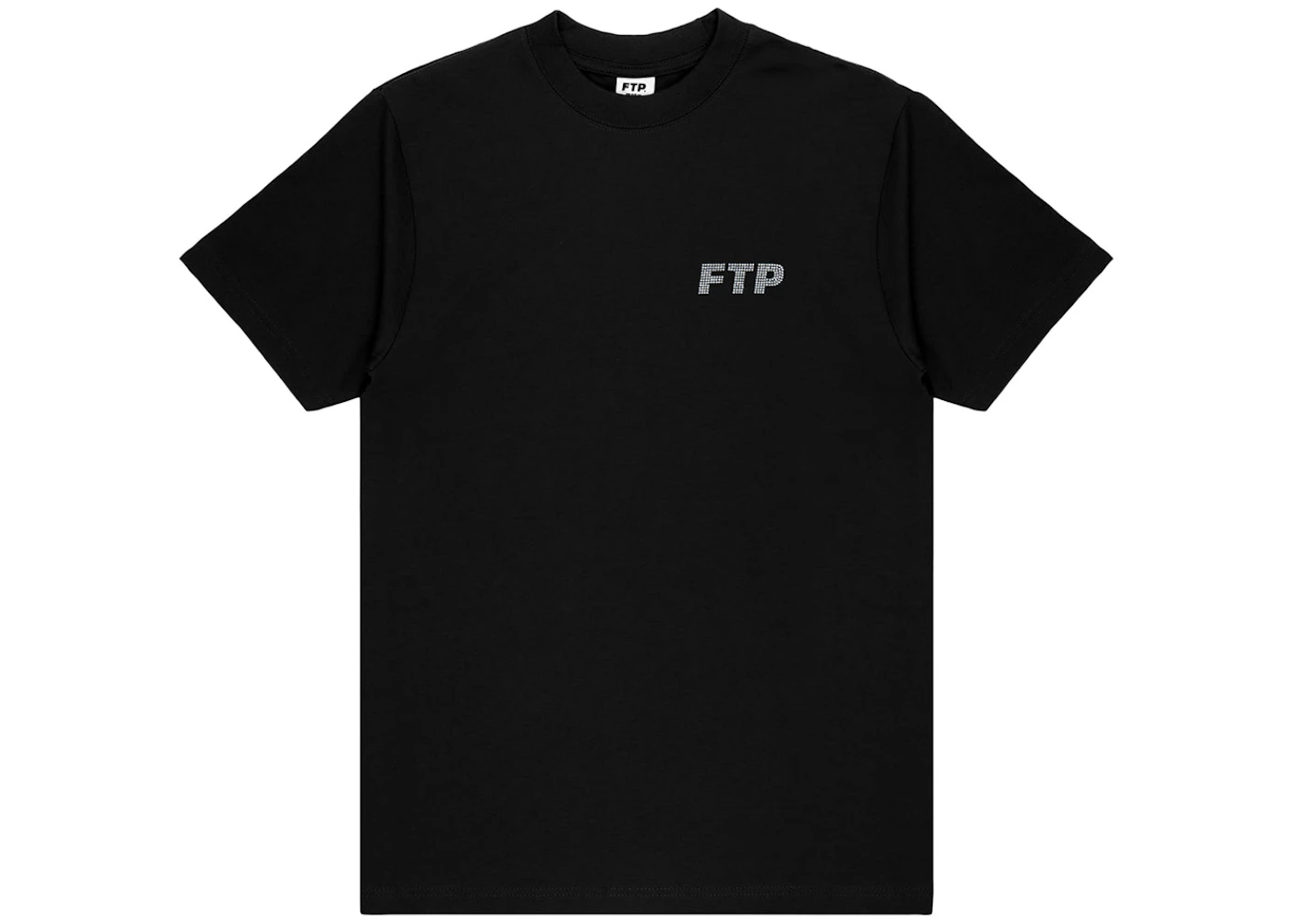 FTP Rhinestone Logo Tee Black  - FW24RSTEEB