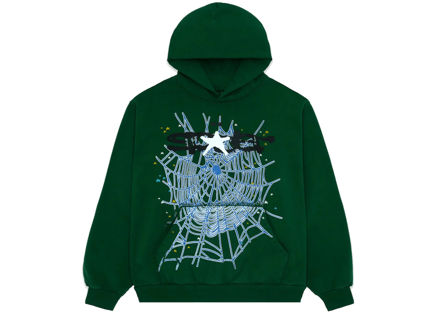 Sp5der Web Hoodie Hunter Green  - SP5D-SPWHHG-HUNTERGREEN