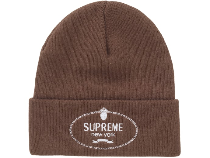 Supreme Crest Beanie Brown  - FW24CCB