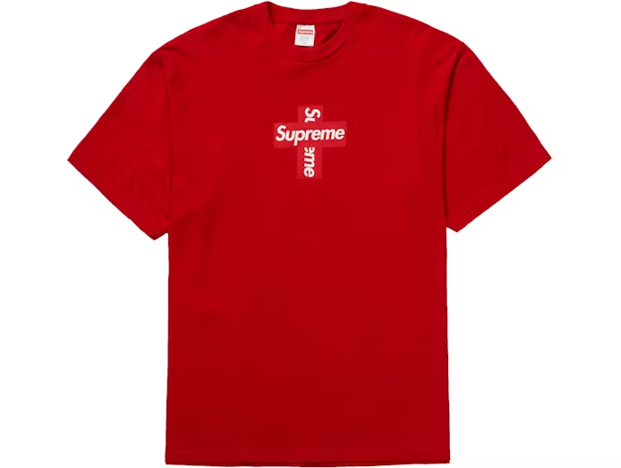 Supreme Cross Box Logo Tee Red - FW20RedCross 