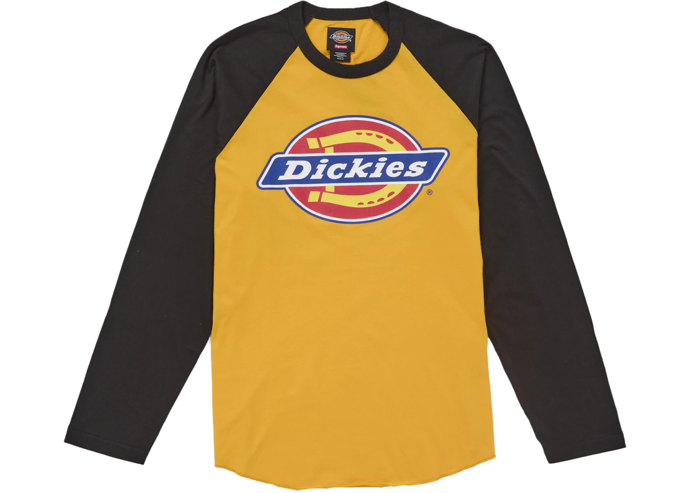 Supreme Dickies Raglan L/S Top Black  - FW24SUPDICLSB