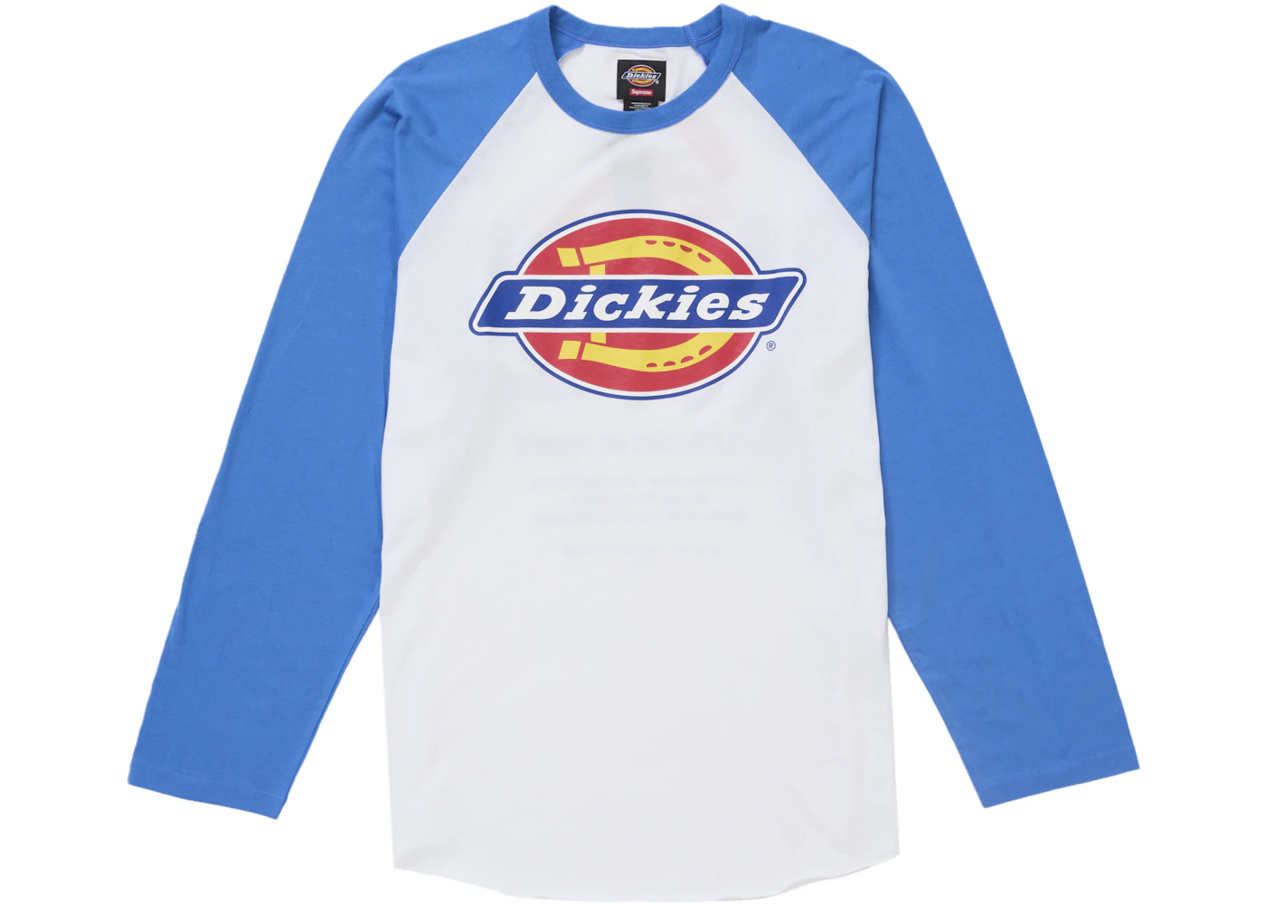 Supreme Dickies Raglan L/S Top Blue  - FW24SUPDICB