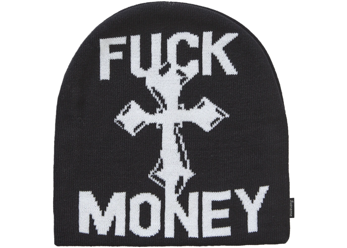 Supreme Fuck Money Beanie Black  - FW24FMBB