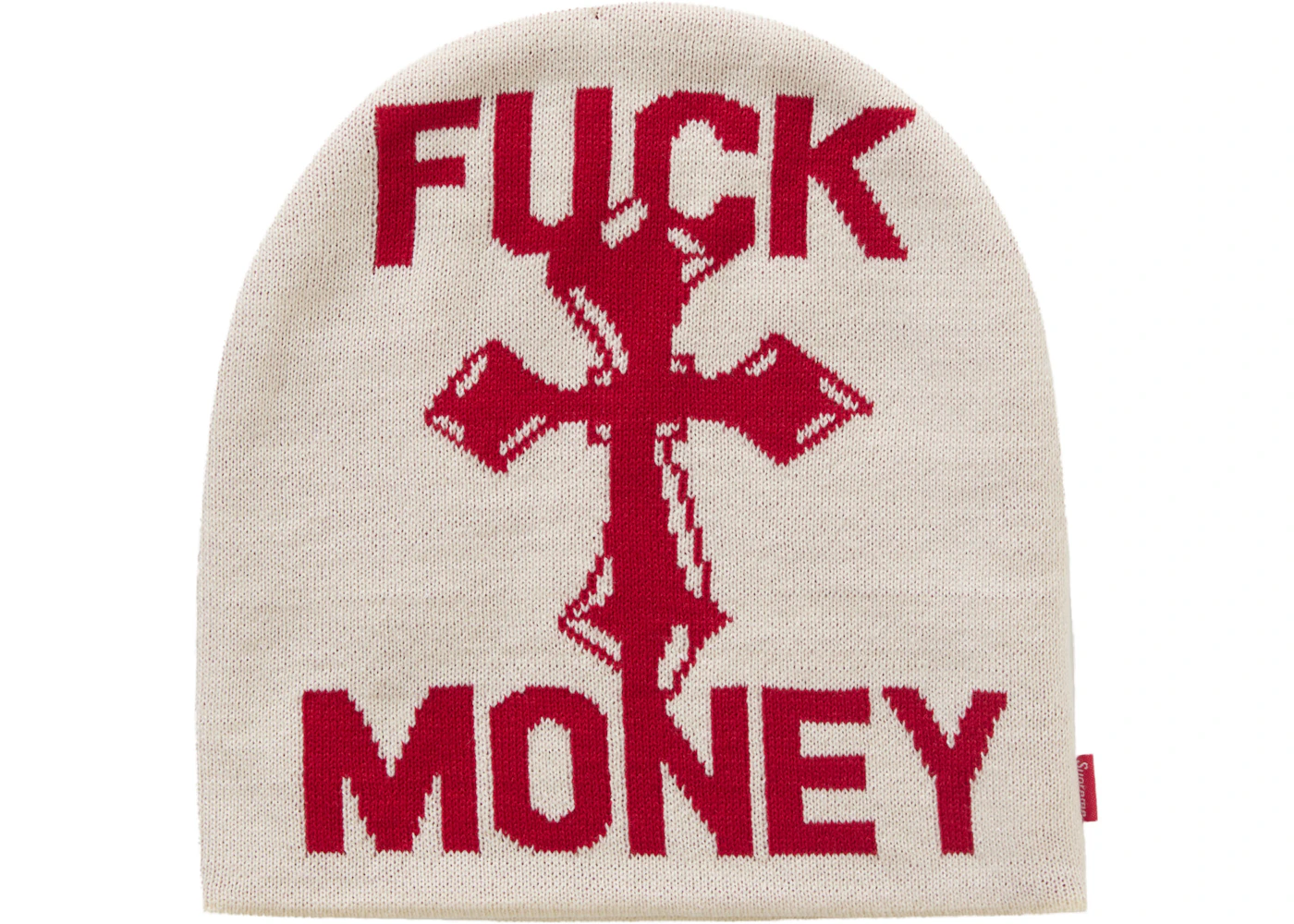 Supreme Fuck Money Beanie Natural  - FW24FMBN