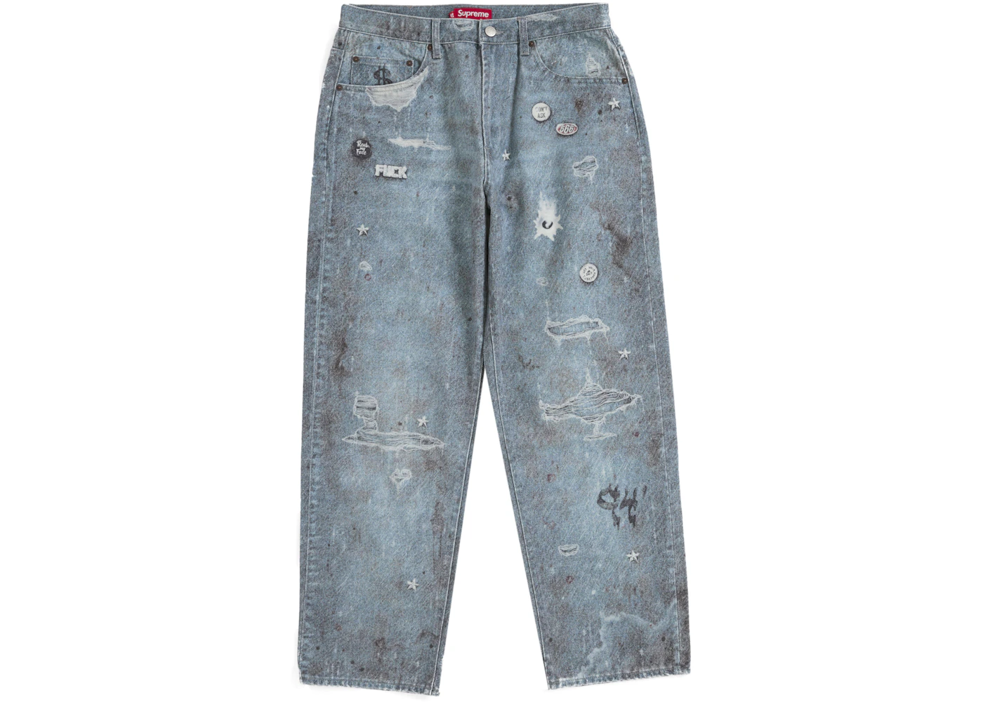 Supreme HJR Trompe L'oeil Loose Fit Jean Blue  - FW24HJRB