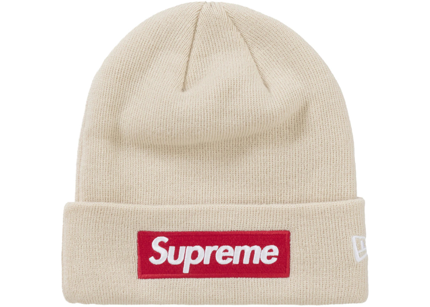 Supreme New Era Box Logo Beanie (FW24) Stone  - SUPR-SNEBLB-STONE