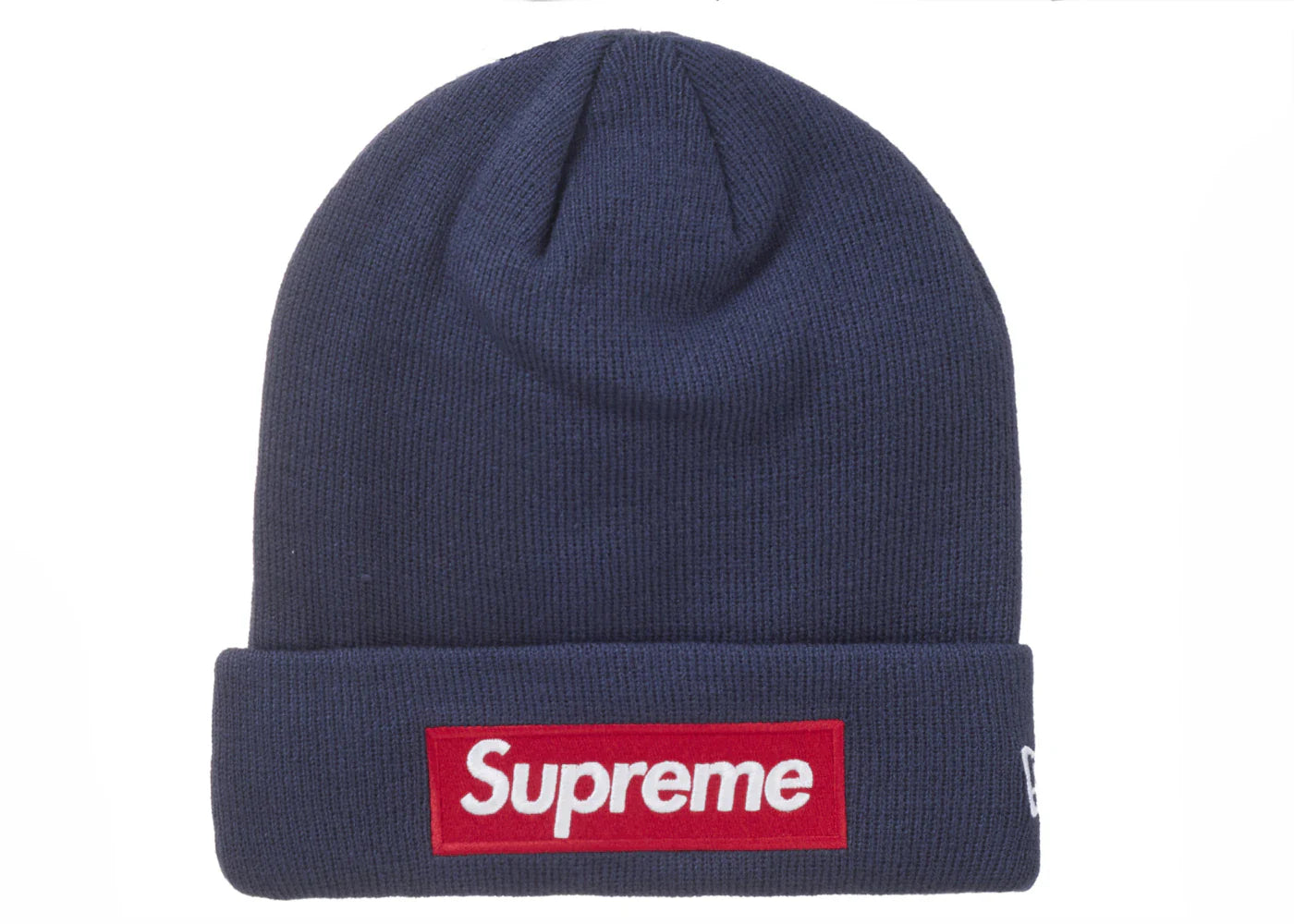 Supreme New Era Box Logo Beanie (FW24) Navy  - SUPR-SNEBLB-NAVY