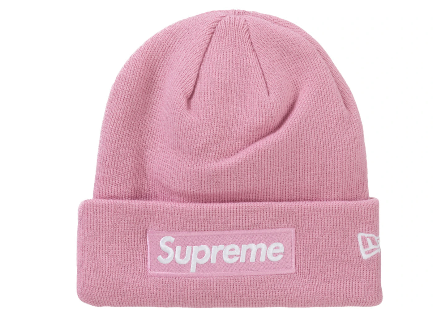 Supreme New Era Box Logo Beanie (FW24) Dusty Pink  - SUPR-SNEBLB-DUSTYPINK