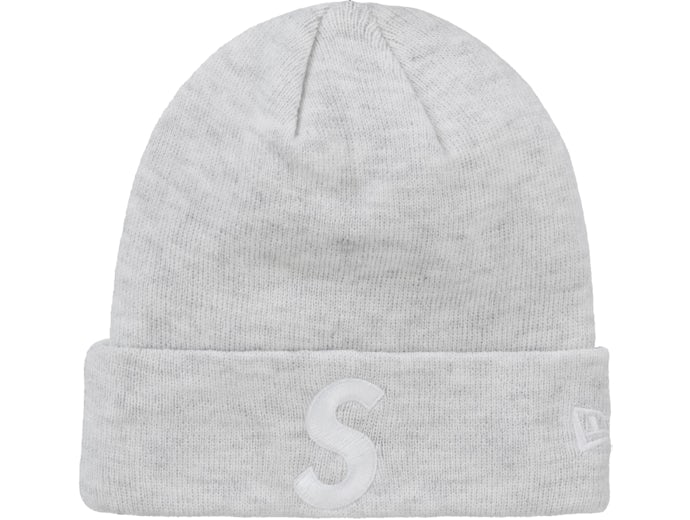 Supreme New Era S Logo Beanie (FW24) Heather Grey  - FW24NWHG