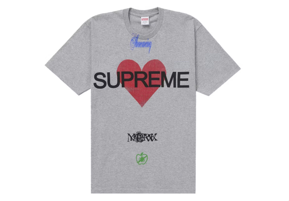 Supreme Announcing Tee Heather Grey - SUP - ANN - T33