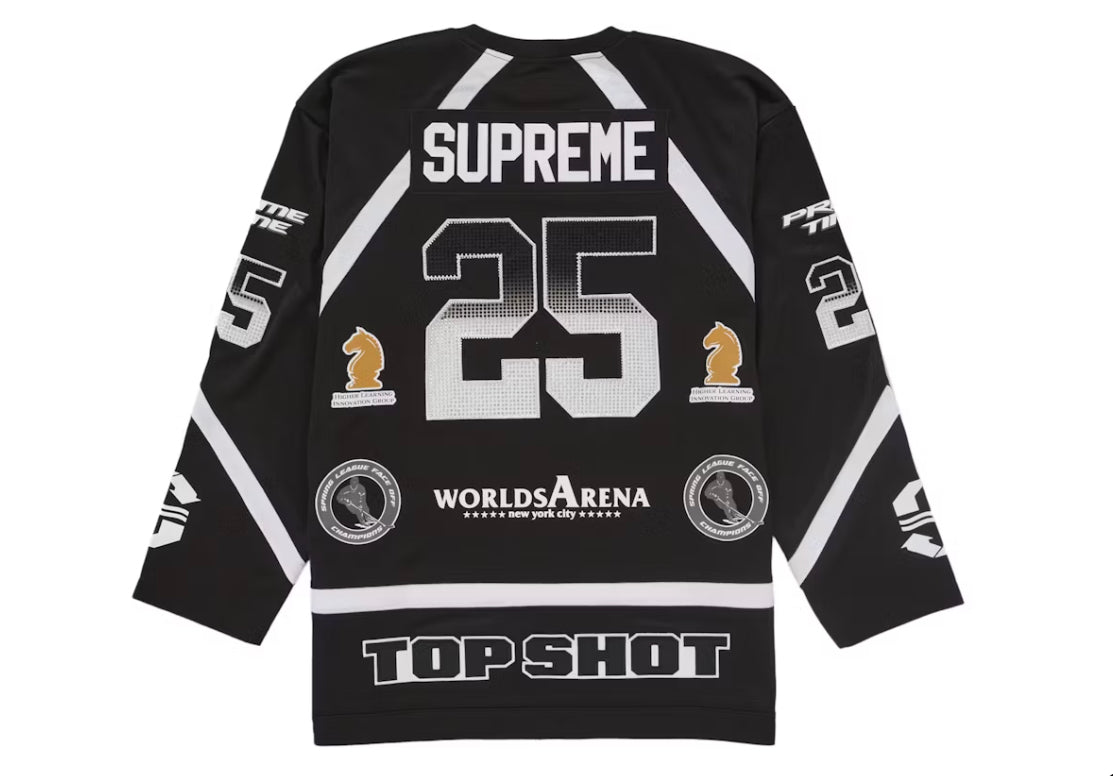 Supreme Rhinestone Hockey Jersey Black - SUP - HOCK3Y