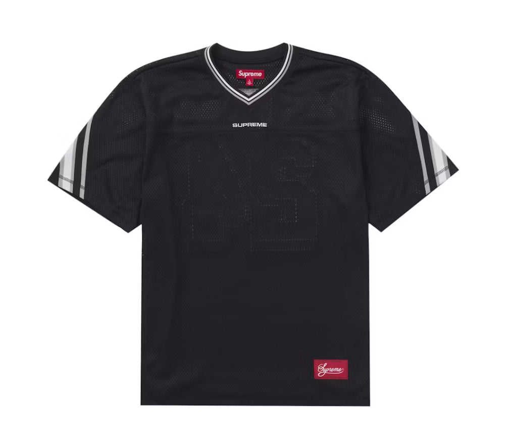 Supreme Jacquard Rib Football Jersey Black - FW24blackRIB