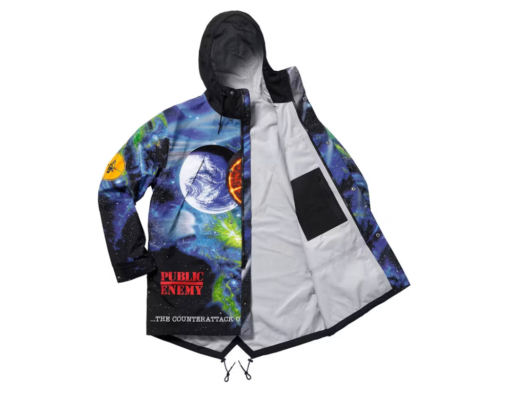 Supreme UNDERCOVER/Public Enemy Taped Seam Parka Multi - SS18multiENEMY