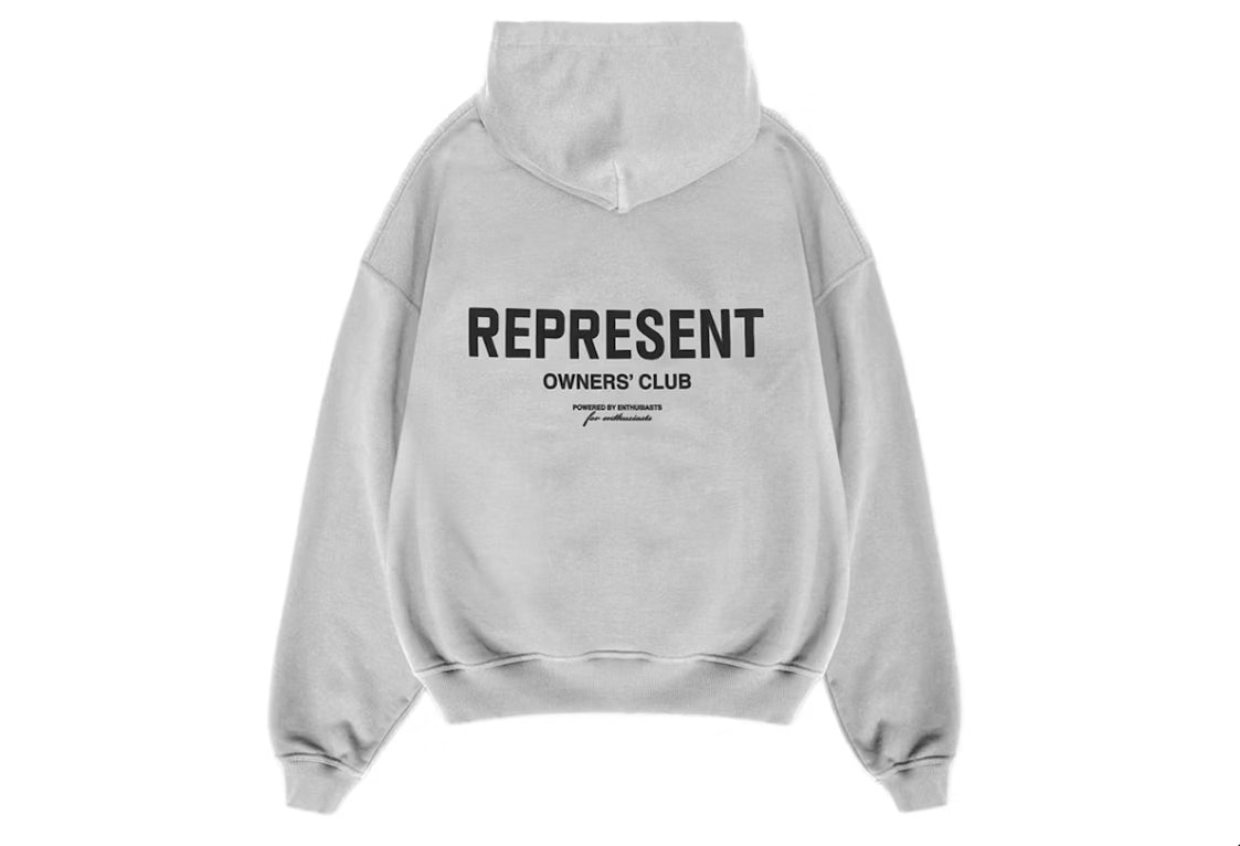 Represent Owners Club Hoodie Ash Grey/Black - M04153-302