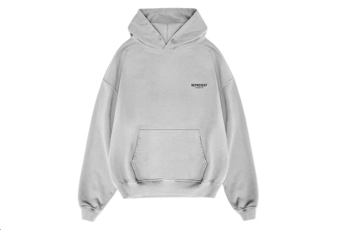 Represent Owners Club Hoodie Ash Grey/Black - M04153-302