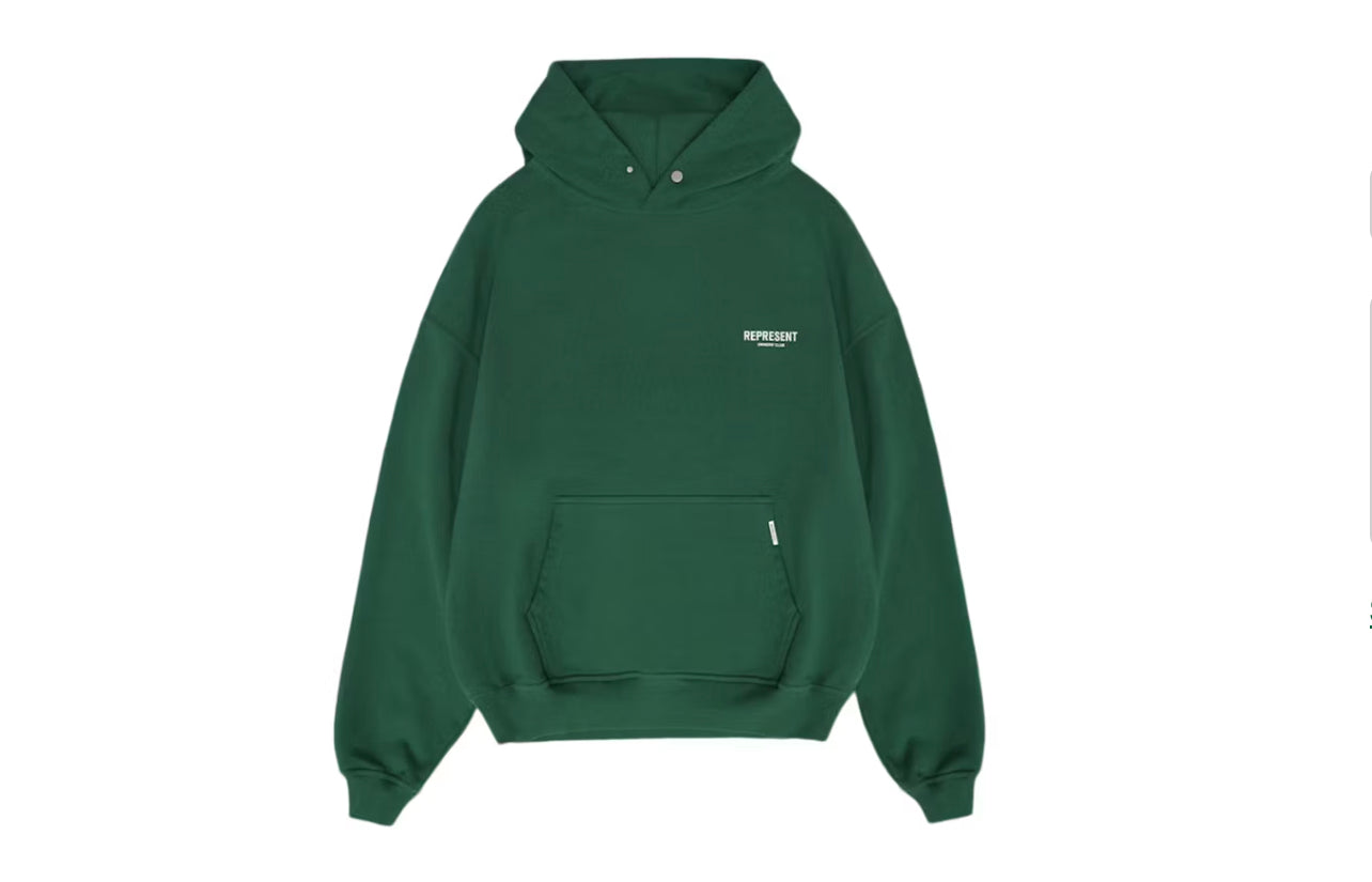 Represent Owner's Club Hoodie Racing Green/White - M04153-62