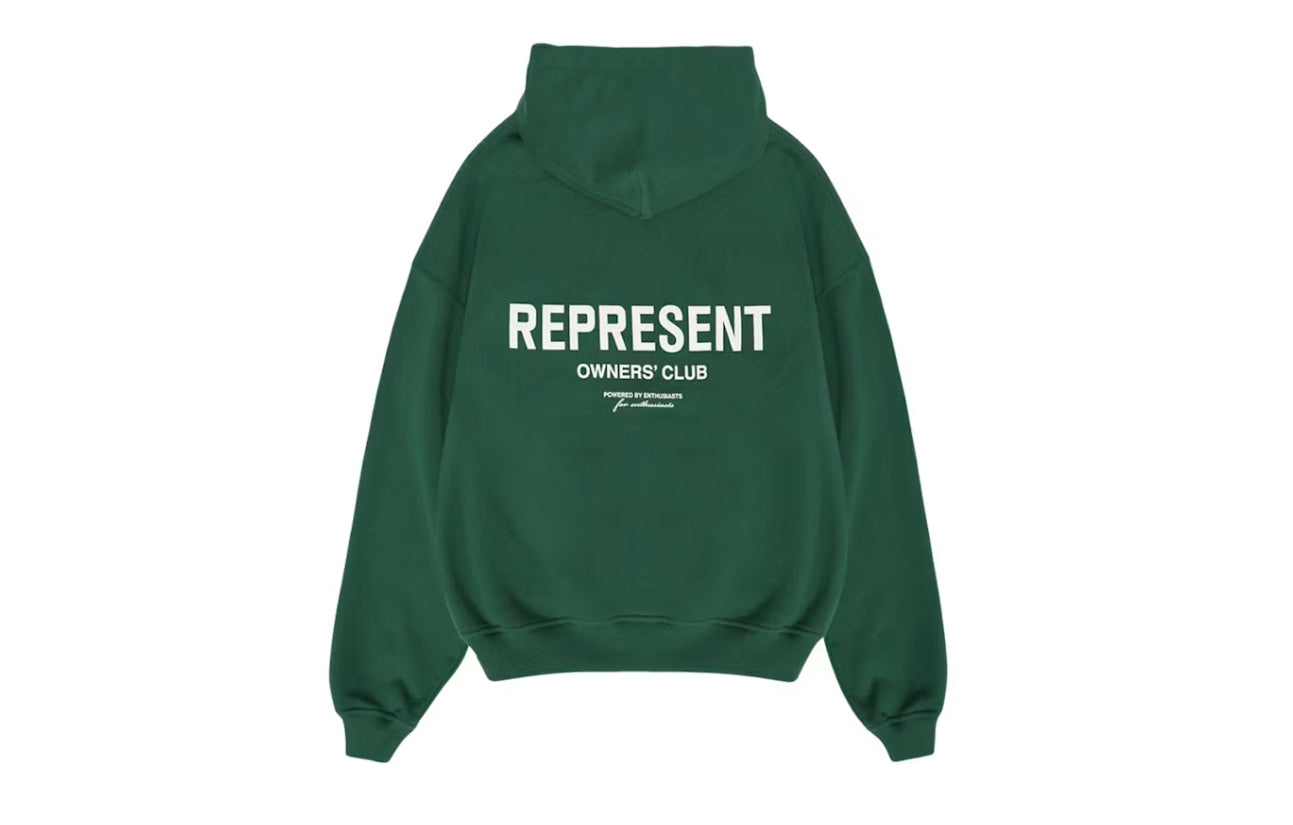 Represent Owner's Club Hoodie Racing Green/White - M04153-62