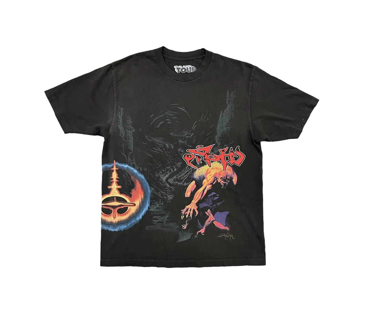 Travis Scott Circus Maximus Europe D.Y.L.T.W.I.S. Tee Washed Black - TS - DYLTWIS